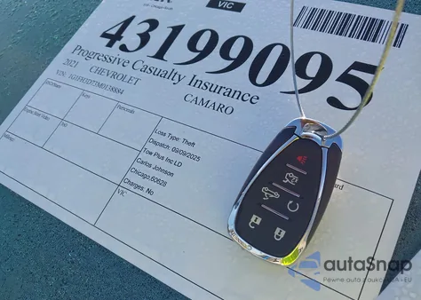 2021 Chevrolet Camaro from USA, damaged, VIN 1G1FH3D73M0138884